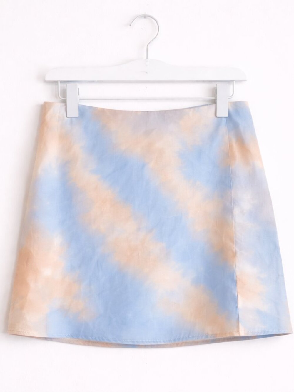 Blue Blush Tie Dye Slip Mini Skirt